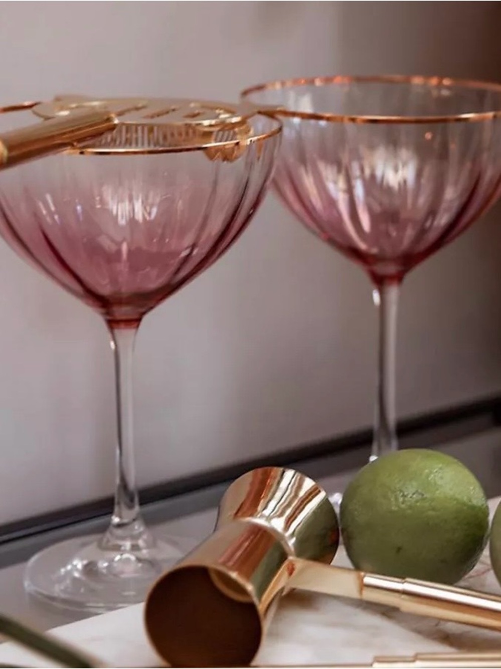 Anthro Coupe Champagne glasses 2 count